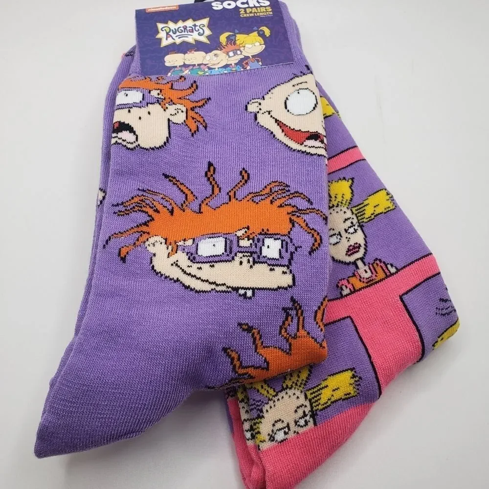Rugrats socks 2 pair crew length